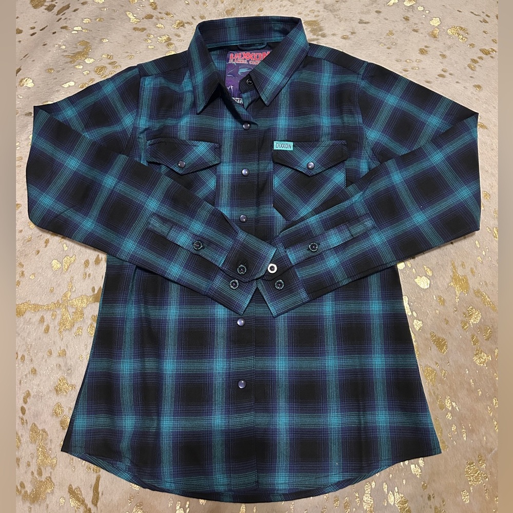 DIXXON  Flannel in Black and Teal
BOREALIS
